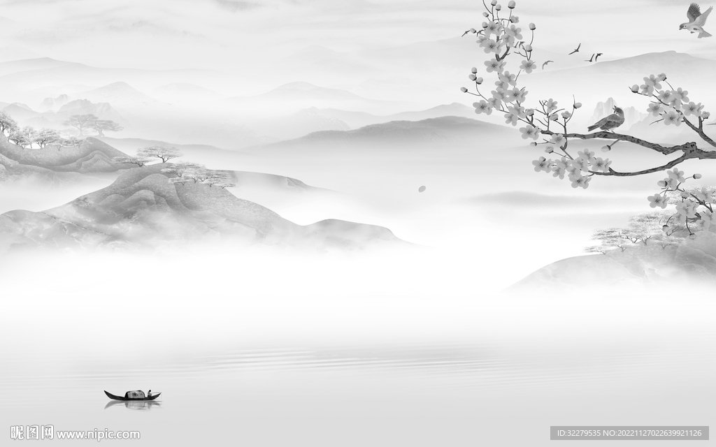 花鸟  现代意境山水 TiF分