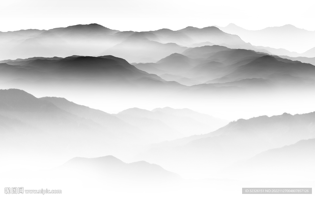 高档 客厅爆款山水 tif分层