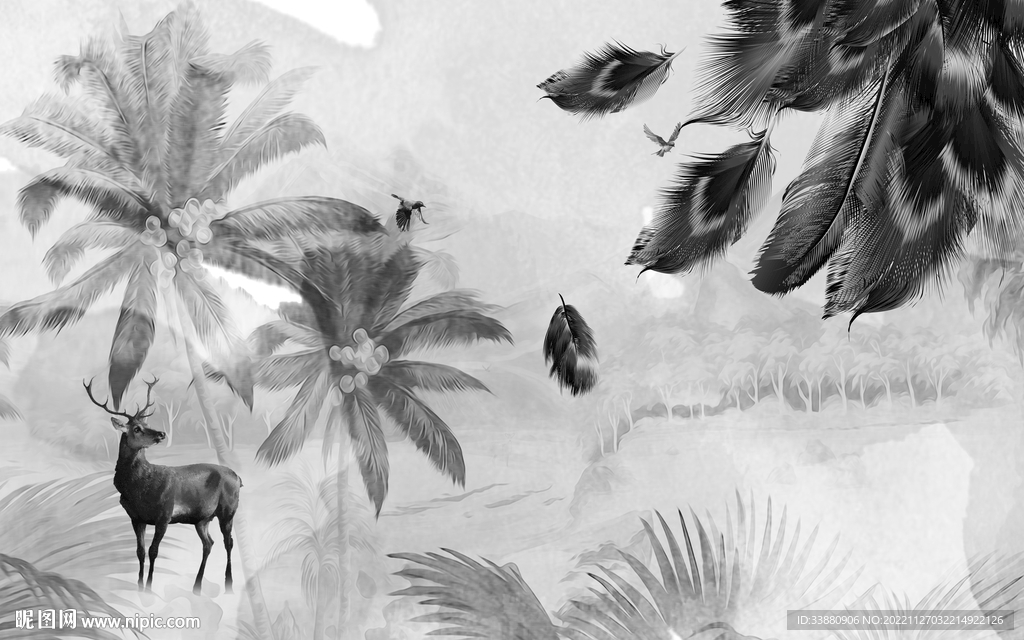 最新 欧式新灰色画 TIF分层