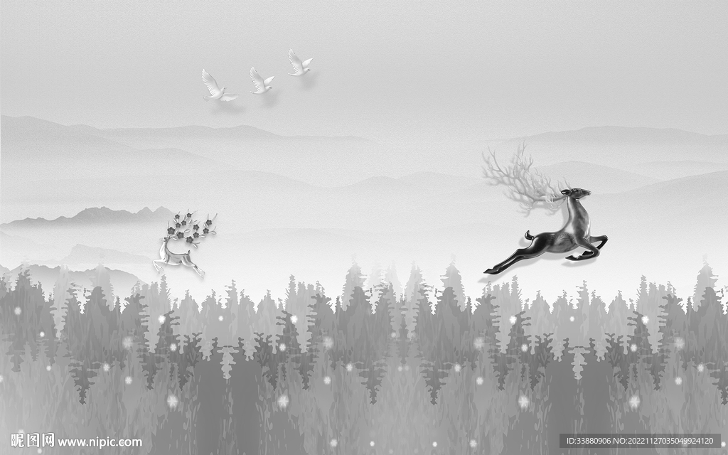 人气 欧式新灰色画 TIF分层