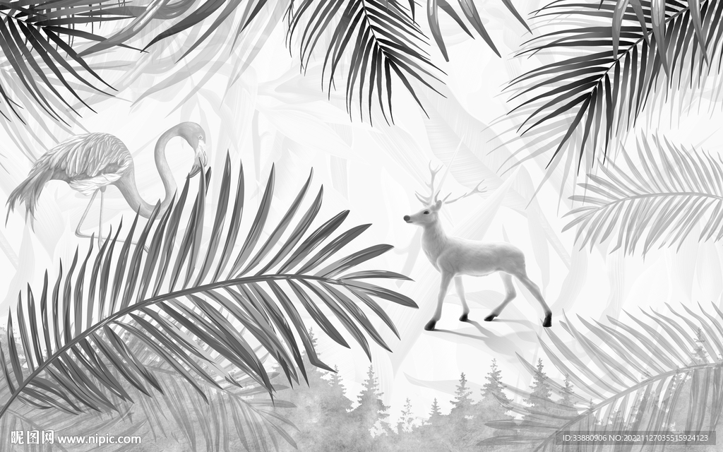 大气 新灰色无框画 TIF分层