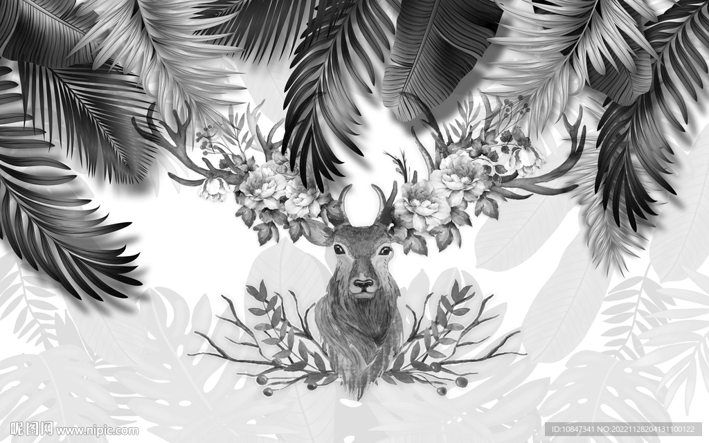 高档 灰色装饰画 TIF分层 