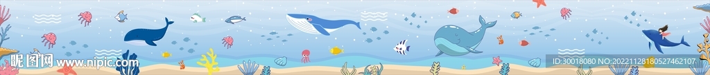 卡通海洋文化墙绘