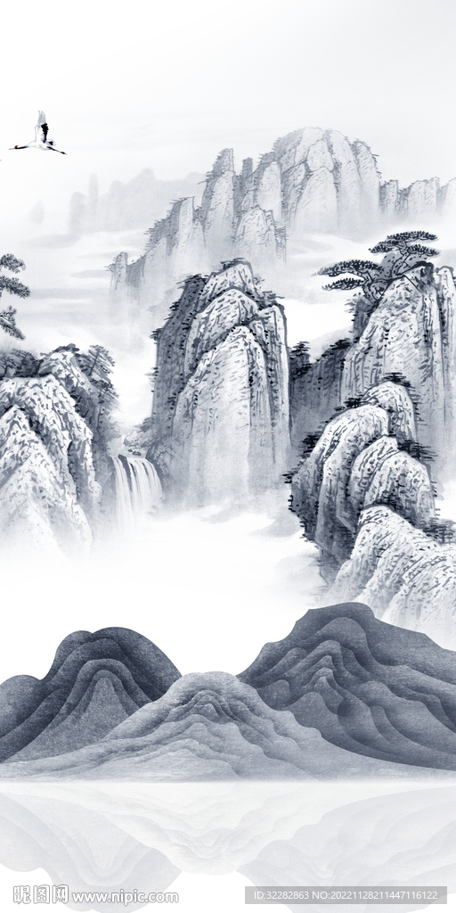 最新 意境风景山水 TIf分层