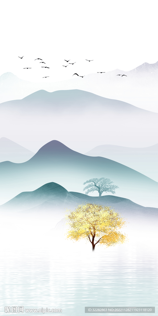 高档 意境风景山水 TIf分层