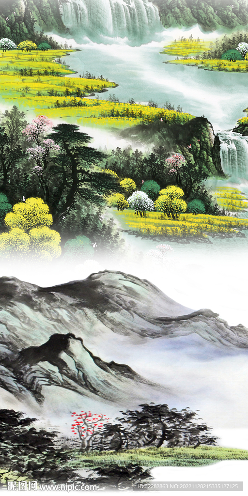 大气 山水风景玄关 TIf分层