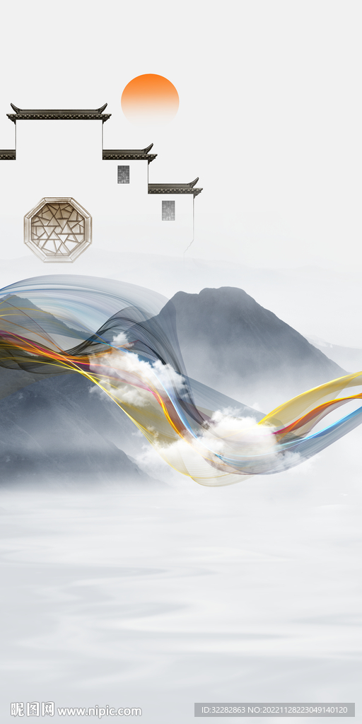 人气 极简山水玄关 TIf分层