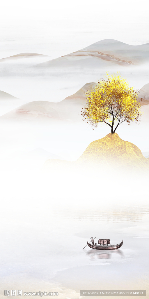 大气 极简山水玄关 TIf分层