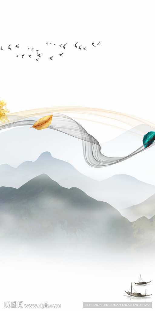 线条 最新山水玄关 TIf分层