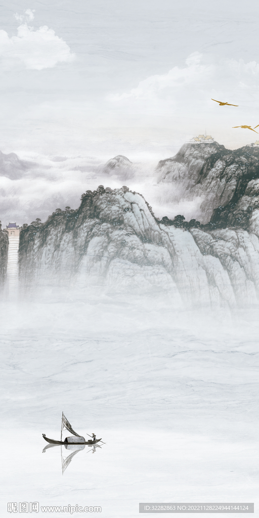 简约 最新山水玄关 TIf分层