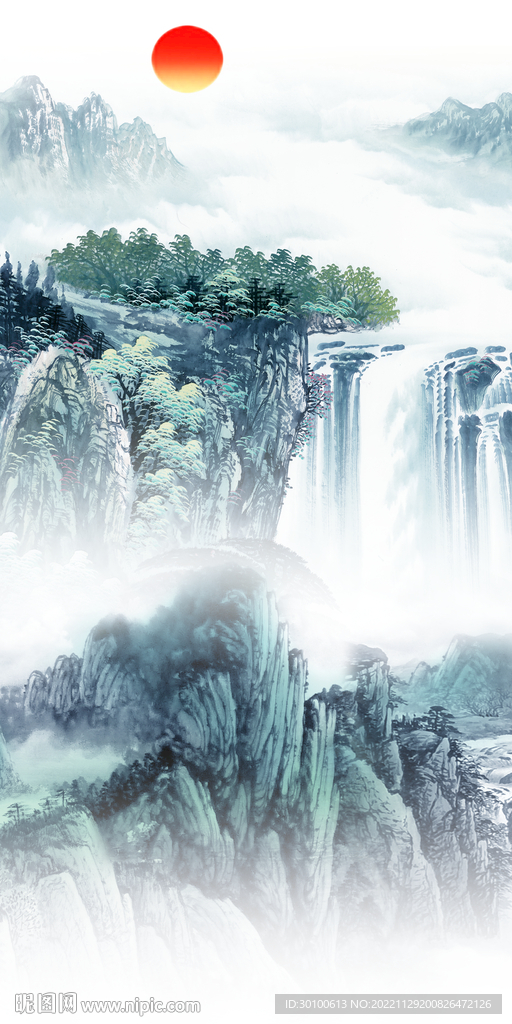 别墅 新山水画玄关 TiF分层