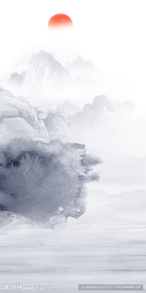 水墨 人气玄关山水 TiF分层