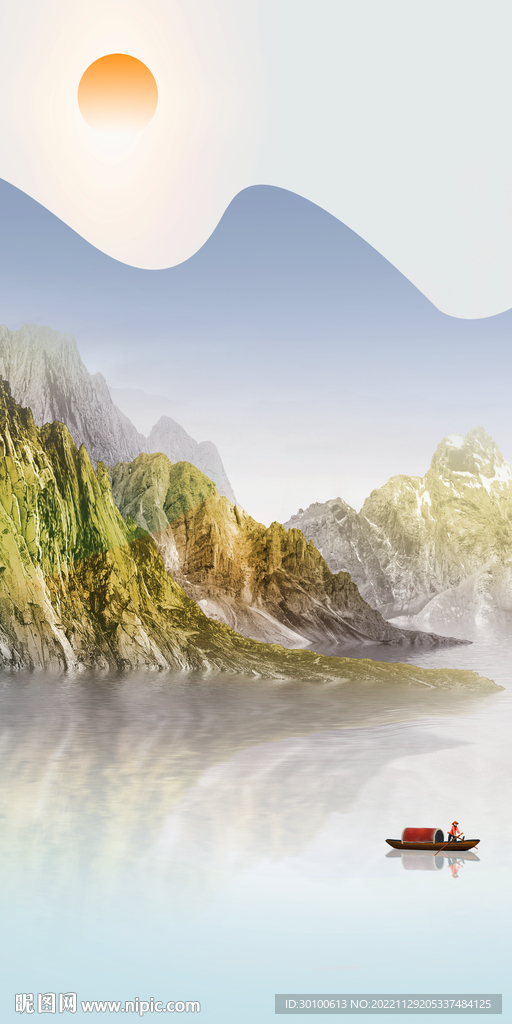 现代 人气风景山水 tiF分层