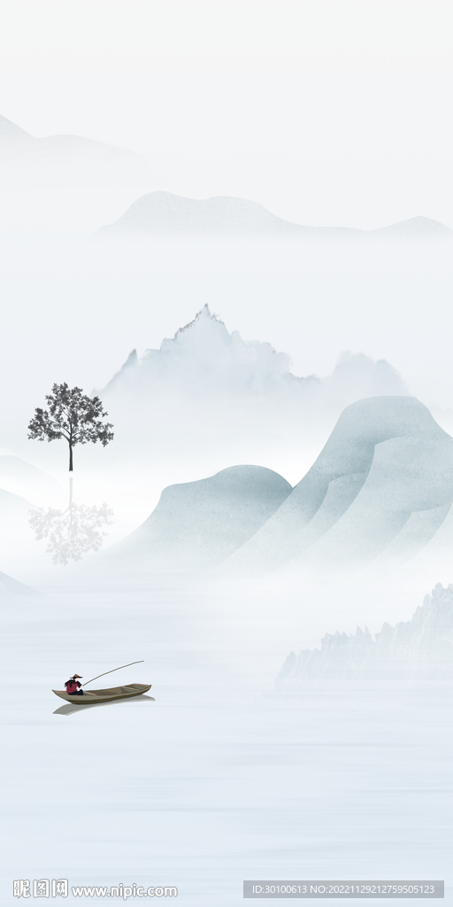 现代 高端玄关山水 tiF分层