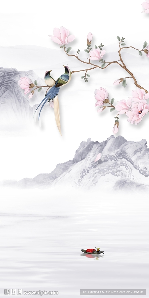 人气 高端玄关山水 tiF分层