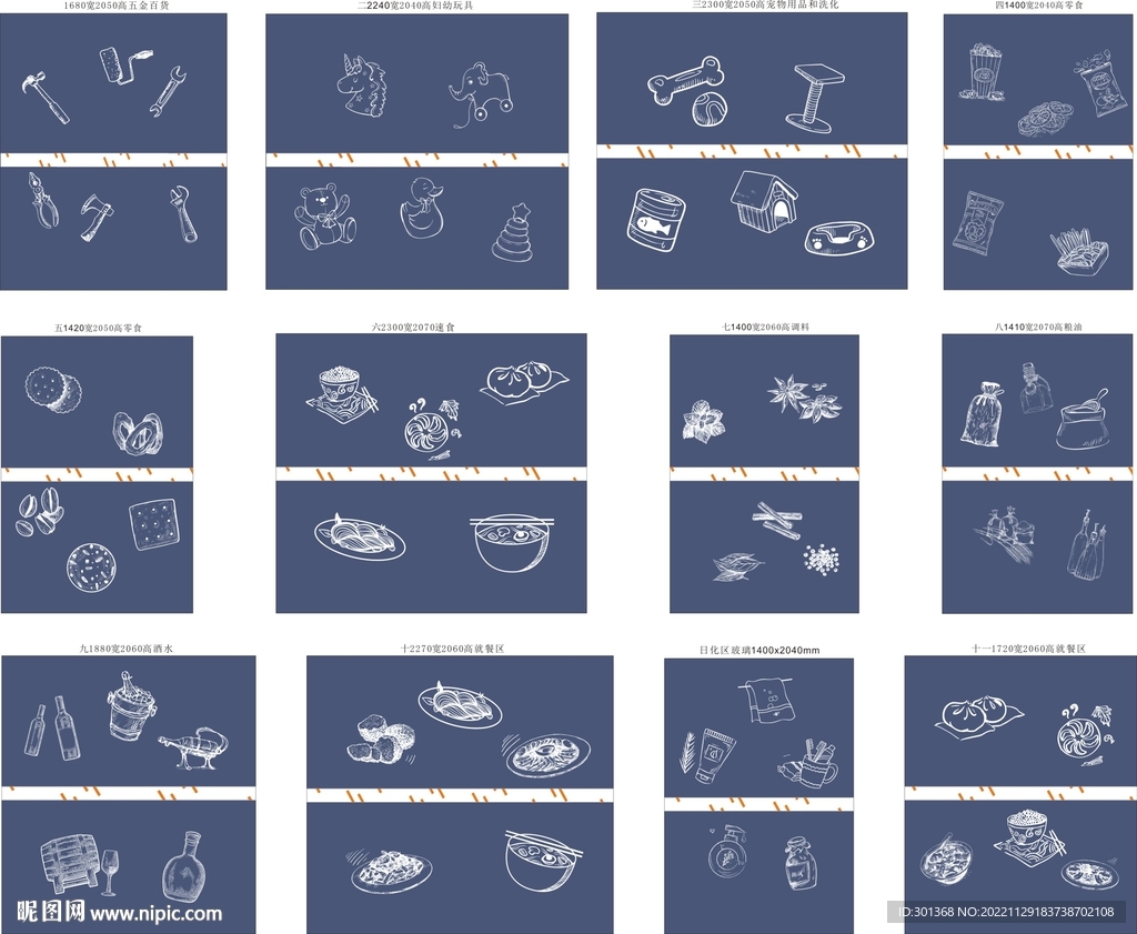 超市分类背景墙