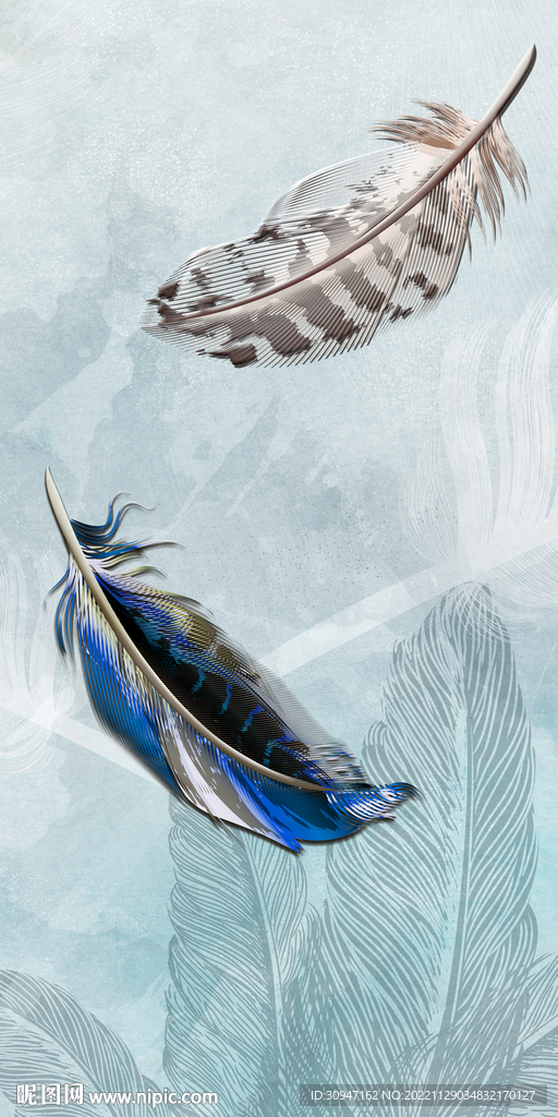 高档 大气新玄关画 TIF分层