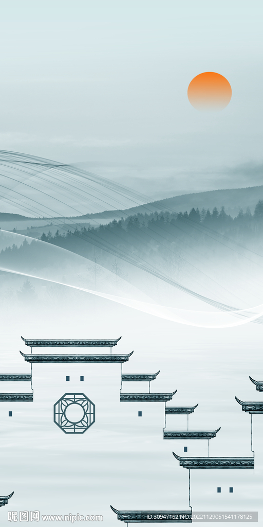 简约 意境新玄关画 TiF分层