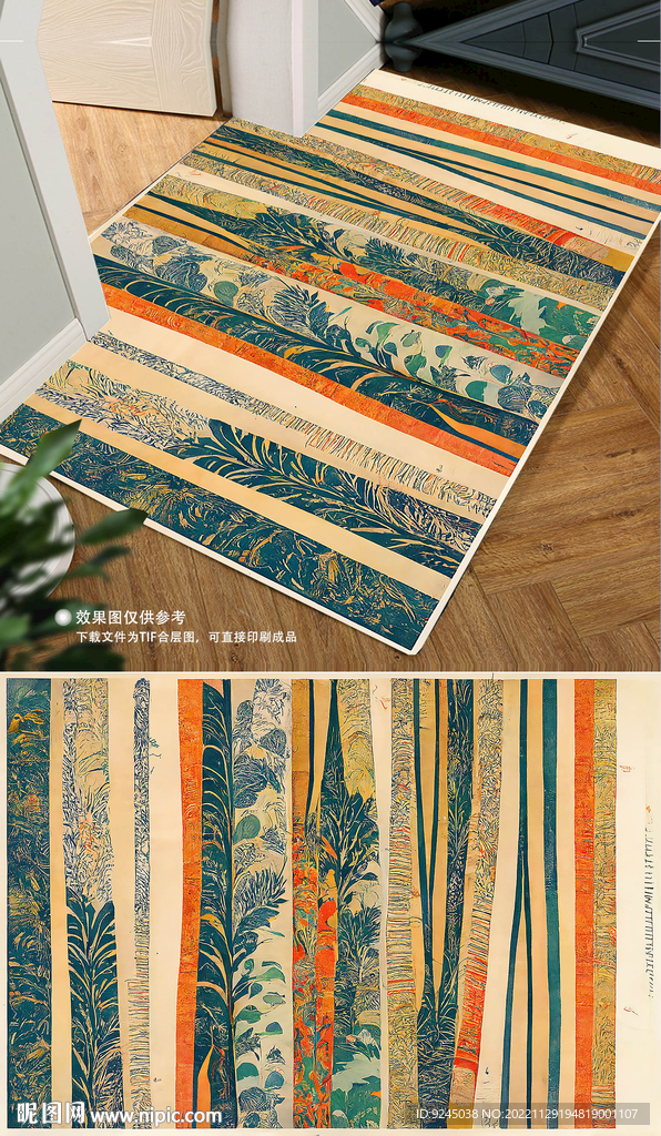 欧式复古轻奢花纹地垫地毯