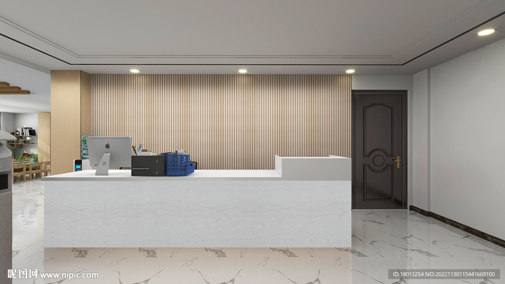 前台背景墙企业前台公司前台形象