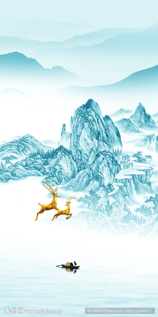 别墅 新款中式玄关 TiF分层