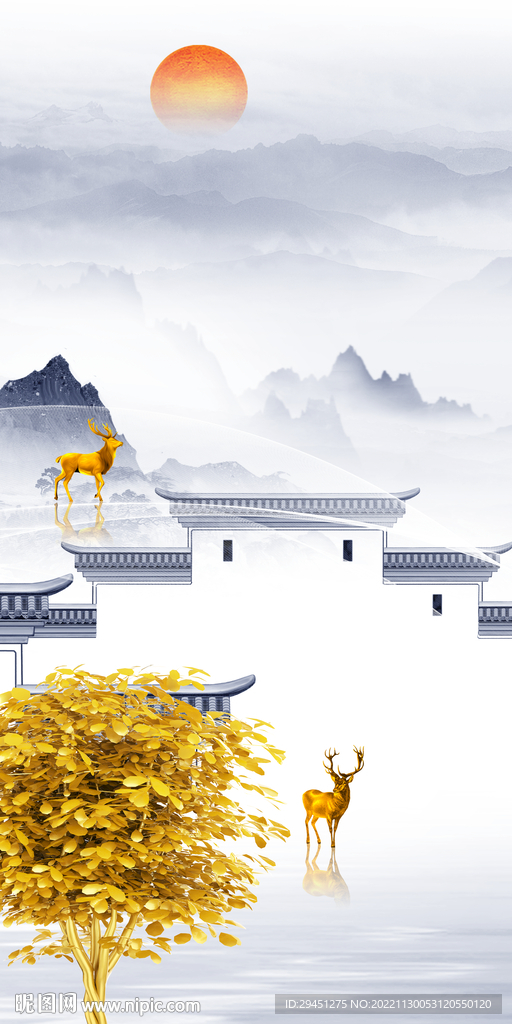 高清 新款中式玄关 TiF分层