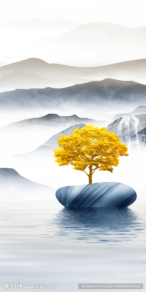 新品 中式现代玄关 Tif分层