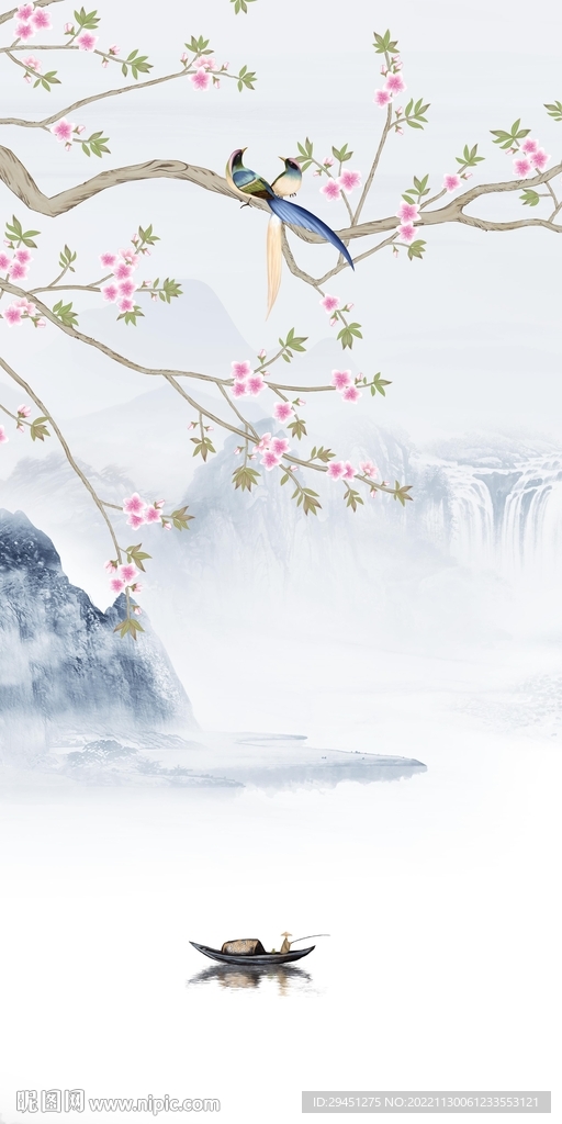 花鸟 新款中式玄关 TiF分层