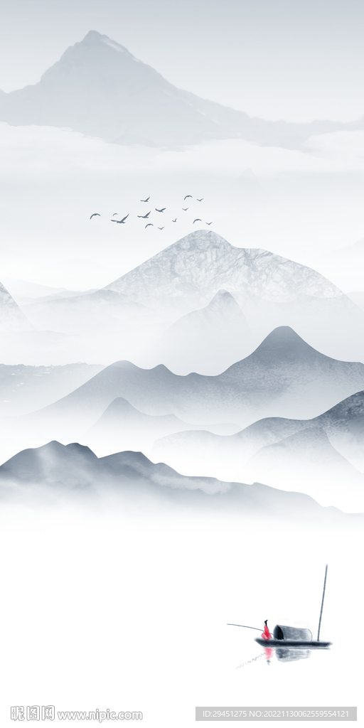 人气 山水风景玄关 Tif分层