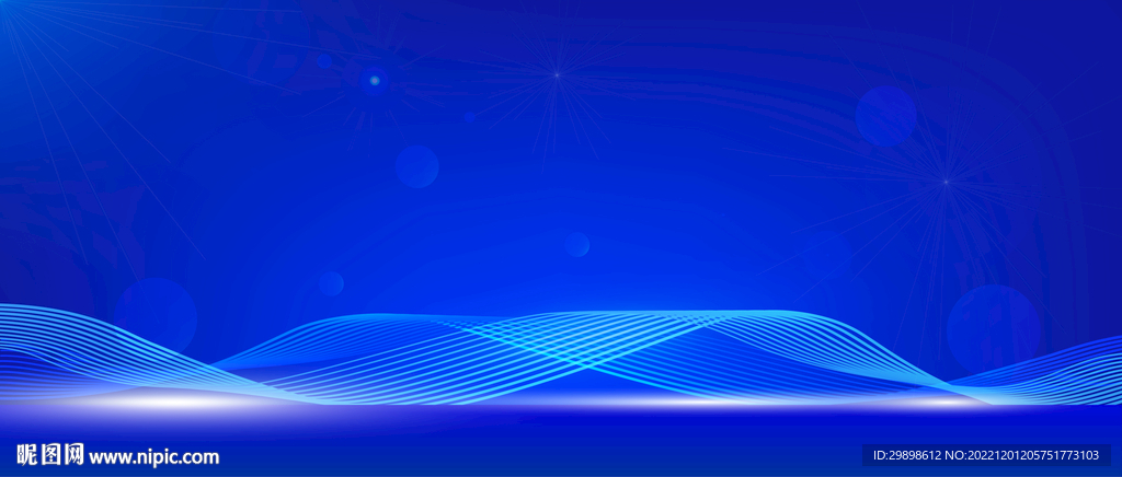 蓝色科技通讯互联网发光曲线背景