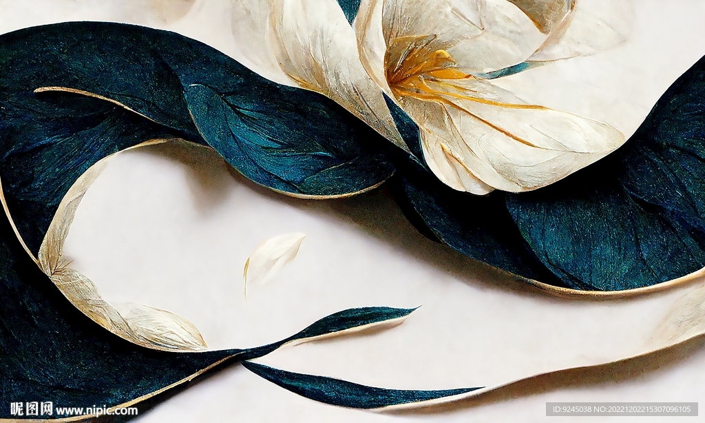 现代北欧抽象植物花卉地毯地垫