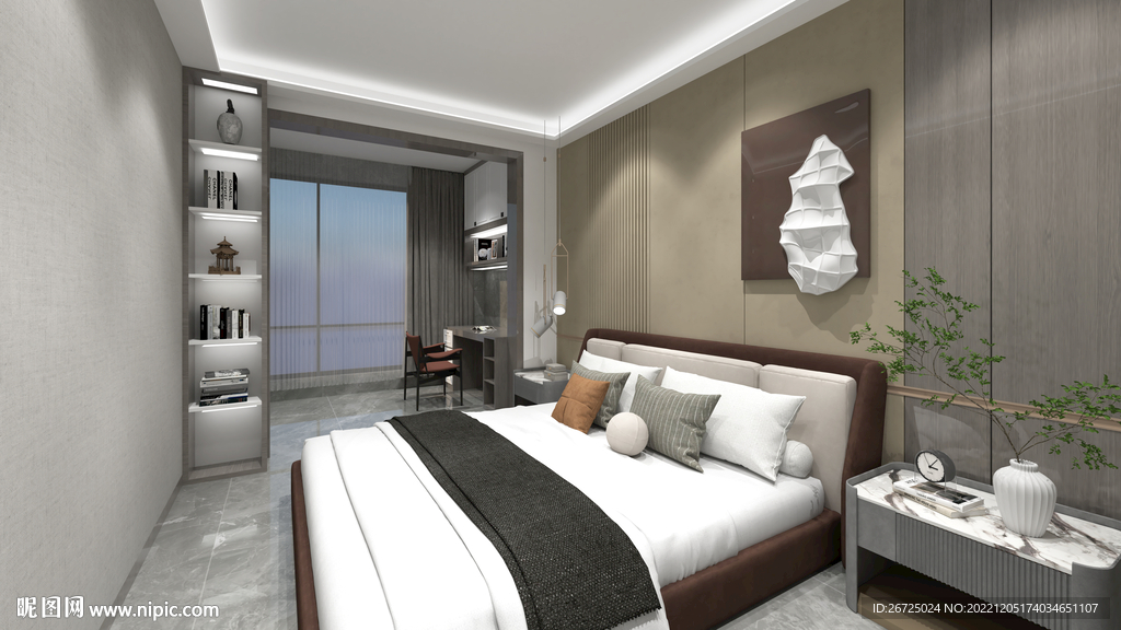 家装卧室设计案例效果图