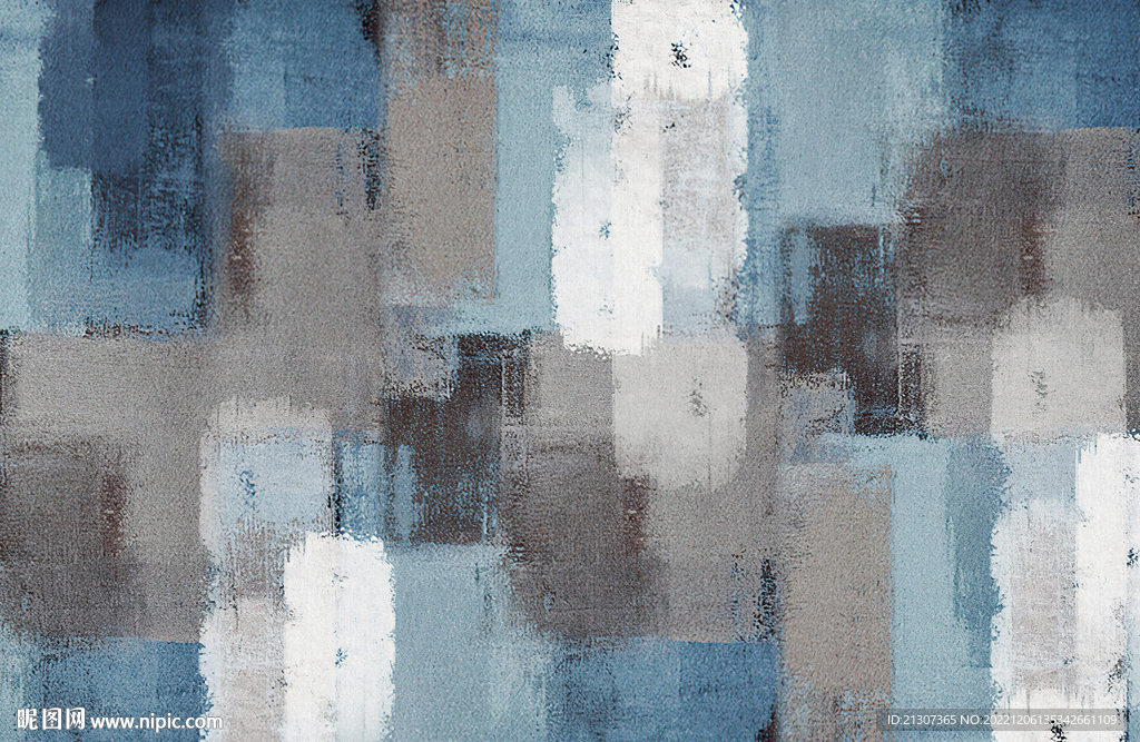蓝色抽象地毯