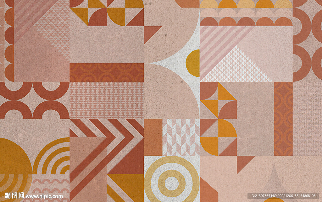 几何现代抽象地毯