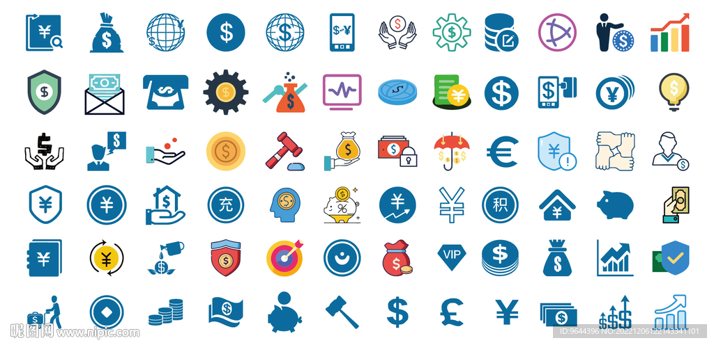 AI矢量金融理财icon图标