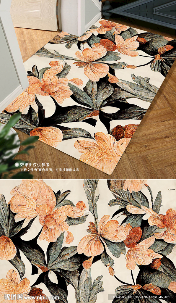 欧式古典高贵复古花纹地毯地垫