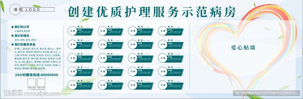 护理服务展板