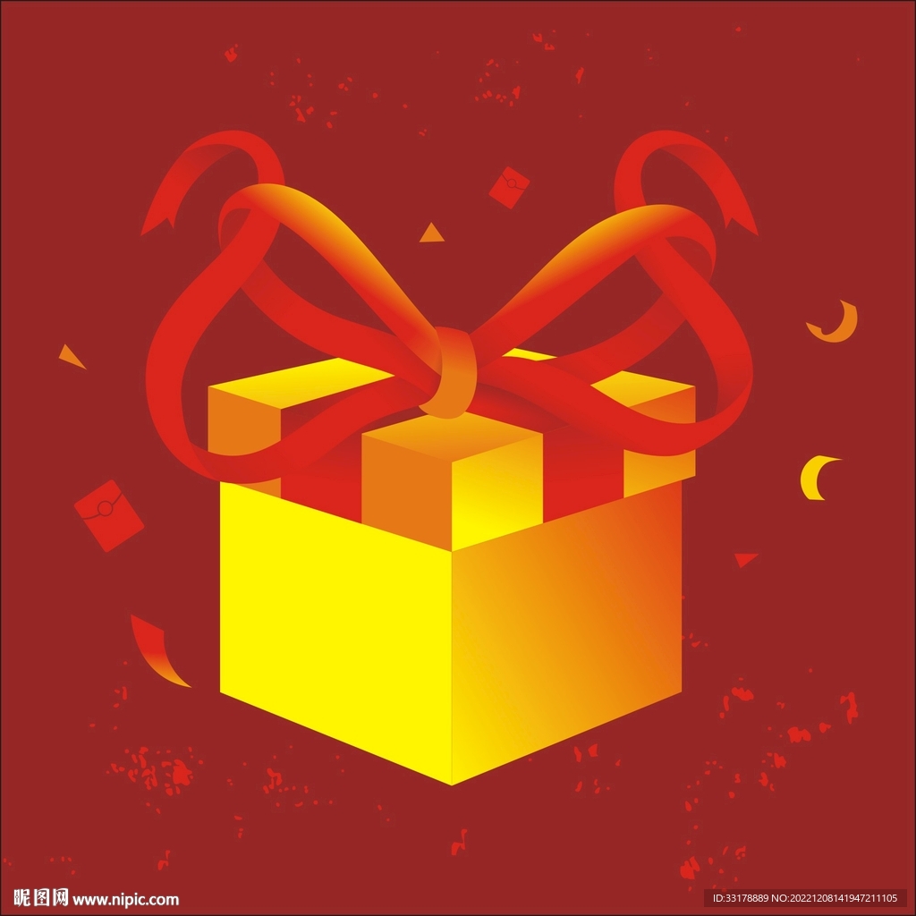 矢量包装礼盒手绘蝴蝶结元素