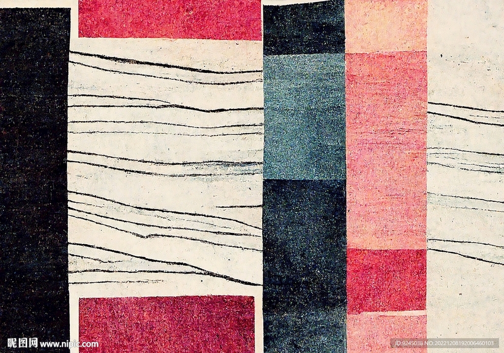 现代简约抽象几何复古地毯地垫