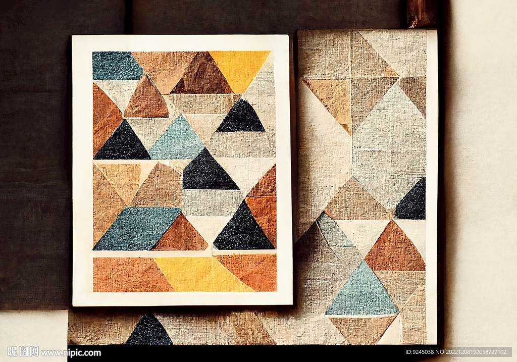 现代简约抽象几何复古地毯地垫