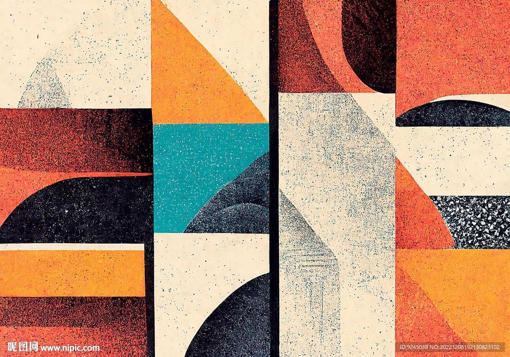 现代简约抽象几何复古地毯地垫