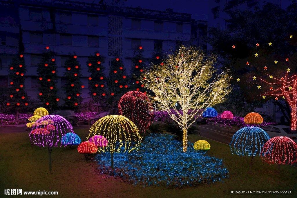 春节街道亮化 PSD分层效果 