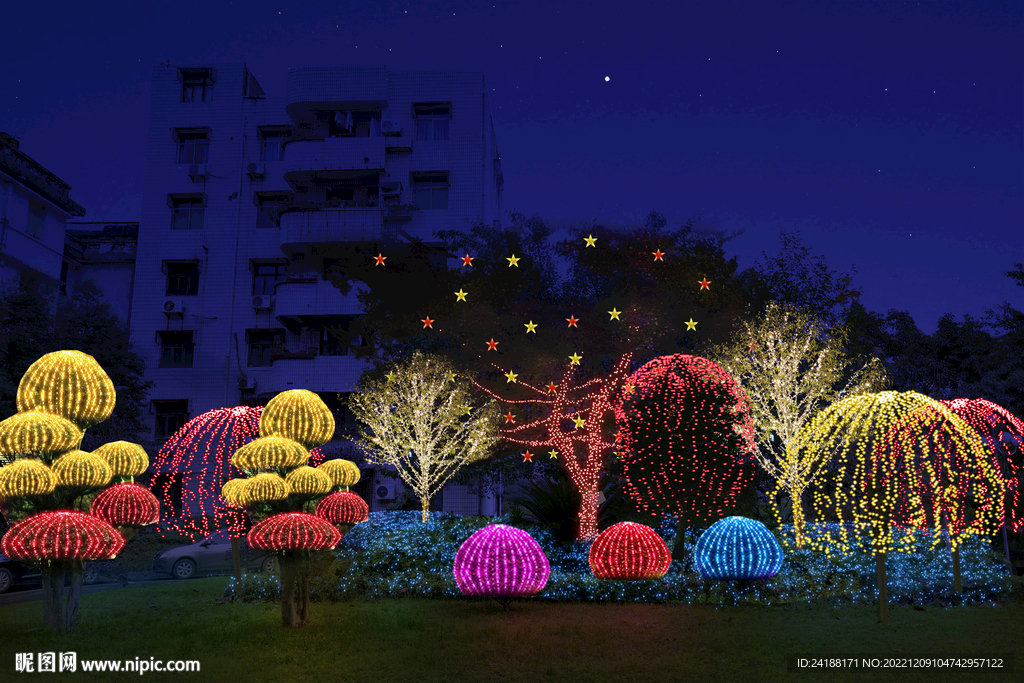 春节街道亮化PSD分层效果 