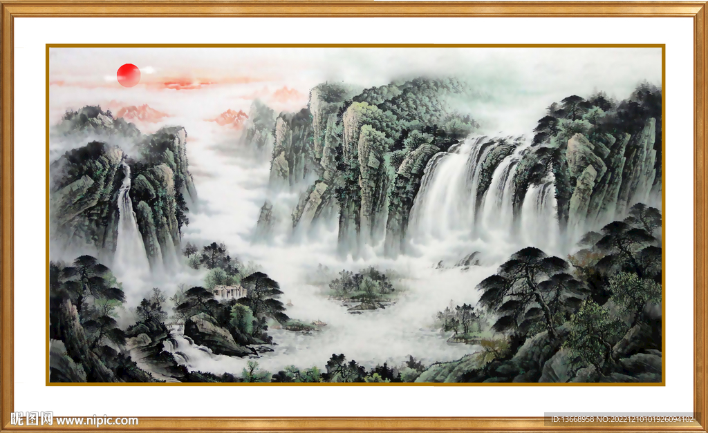 水墨画锦绣河山