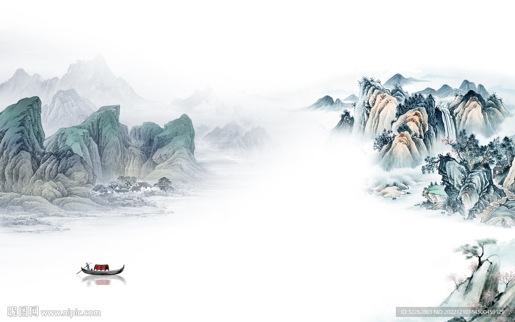 新款 新上架山水画 tIF分层