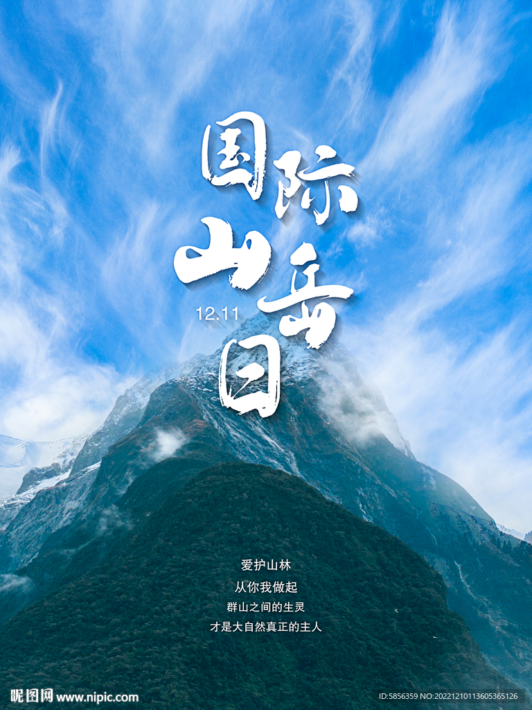 国际山岳日宣传海报