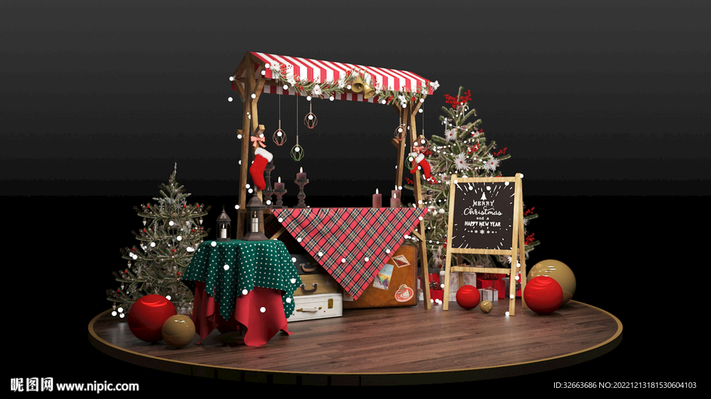 圣诞节集市摊位