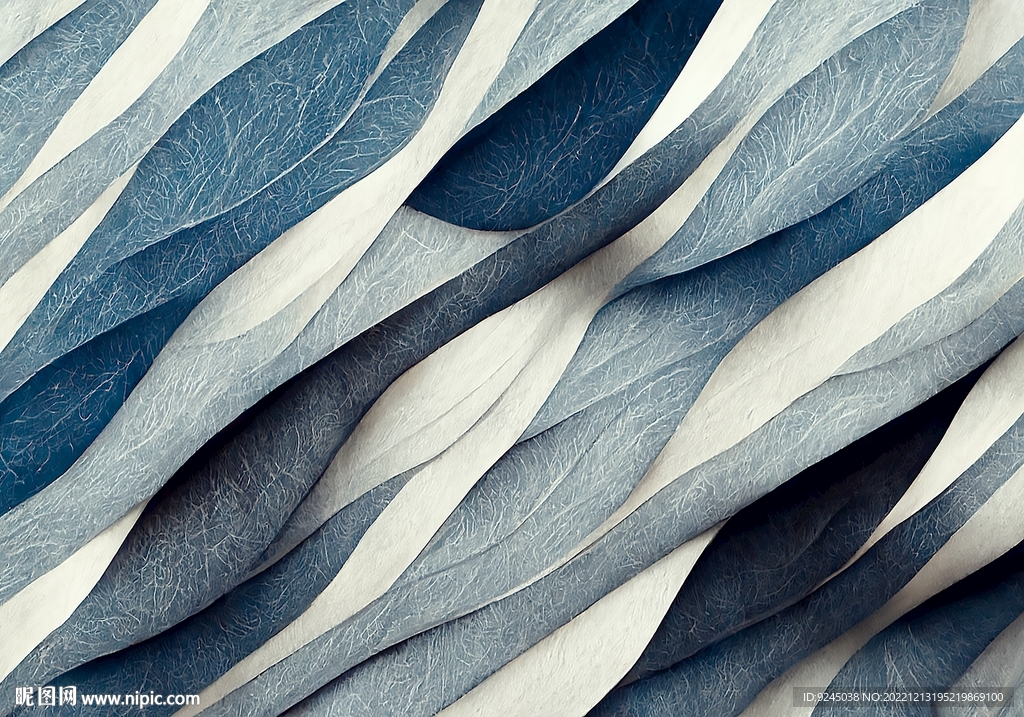 蓝色极简轻奢几何客厅地垫地毯