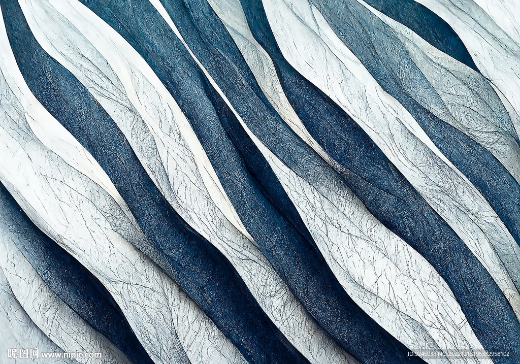 蓝色极简轻奢几何客厅地垫地毯