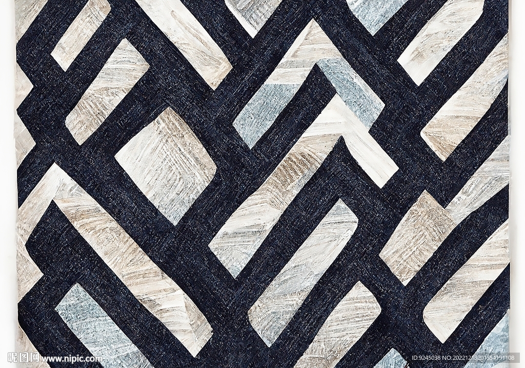 现代简约抽象几何地毯地垫设计